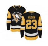 Youth Adidas Pittsburgh Penguins #23 Scott Wilson Premier Black Home NHL Jersey