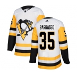 Youth Adidas Pittsburgh Penguins #35 Tom Barrasso Authentic White Away NHL Jersey