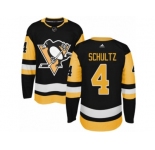 Youth Adidas Pittsburgh Penguins #4 Justin Schultz Premier Black Home NHL Jersey
