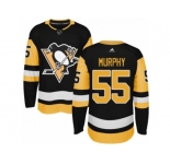Youth Adidas Pittsburgh Penguins #55 Larry Murphy Authentic Black Home NHL Jersey