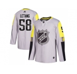 Youth Adidas Pittsburgh Penguins #58 Kris Letang Gray 2018 All-Star Metro Division Authentic Stitched NHL Jersey