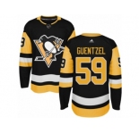 Youth Adidas Pittsburgh Penguins #59 Jake Guentzel Premier Black Home NHL Jersey