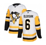 Youth Adidas Pittsburgh Penguins #6 Jamie Oleksiak Authentic White Away NHL Jersey
