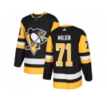Youth Adidas Pittsburgh Penguins #71 Evgeni Malkin Black Home Authentic Stitched NHL Jersey