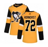 Youth Adidas Pittsburgh Penguins #72 Patric Hornqvist Authentic Gold Alternate NHL Jersey