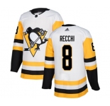 Youth Adidas Pittsburgh Penguins #8 Mark Recchi Authentic White Away NHL Jersey