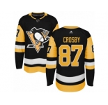Youth Adidas Pittsburgh Penguins #87 Sidney Crosby Authentic Black Home NHL Jersey