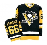 Youth CCM Pittsburgh Penguins #66 Mario Lemieux Premier Black Throwback NHL Jersey