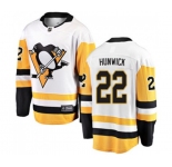 Youth Pittsburgh Penguins #22 Matt Hunwick Fanatics Branded White Away Breakaway NHL Jersey