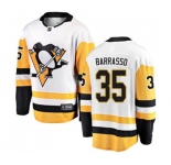 Youth Pittsburgh Penguins #35 Tom Barrasso Fanatics Branded White Away Breakaway NHL Jersey