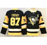 Youth Pittsburgh Penguins #87 Sidney Crosby Black 2024-25 Alternate Wich C Patch Stitched Hockey Jersey