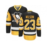 Youth Reebok Pittsburgh Penguins #23 Scott Wilson Authentic Black Gold Third NHL Jersey