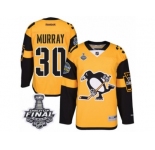 Youth Reebok Pittsburgh Penguins #30 Matt Murray Authentic Gold 2017 Stadium Series 2017 Stanley Cup Final NHL Jersey