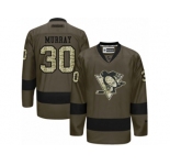 Youth Reebok Pittsburgh Penguins #30 Matt Murray Authentic Green Salute to Service NHL Jersey