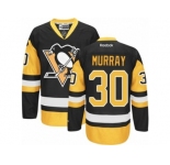 Youth Reebok Pittsburgh Penguins #30 Matt Murray Premier Black Gold Third NHL Jersey