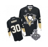 Youth Reebok Pittsburgh Penguins #30 Matt Murray Premier Black Home 2017 Stanley Cup Final NHL Jersey