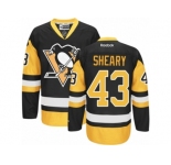 Youth Reebok Pittsburgh Penguins #43 Conor Sheary Premier Black Gold Third NHL Jersey