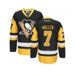 Youth Reebok Pittsburgh Penguins #7 Joe Mullen Premier Black Gold Third NHL Jersey