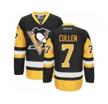 Youth Reebok Pittsburgh Penguins #7 Matt Cullen Premier Black Gold Third NHL Jersey