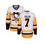 Youth Reebok Pittsburgh Penguins #7 Matt Cullen Premier White Away NHL Jersey