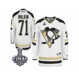 Youth Reebok Pittsburgh Penguins #71 Evgeni Malkin Authentic White 2014 Stadium Series 2017 Stanley Cup Final NHL Jersey