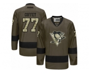 Youth Reebok Pittsburgh Penguins #77 Paul Coffey Premier Green Salute to Service NHL Jersey