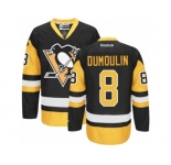 Youth Reebok Pittsburgh Penguins #8 Brian Dumoulin Premier Black Gold Third NHL Jerse