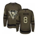 Youth Reebok Pittsburgh Penguins #8 Mark Recchi Authentic Green Salute to Service NHL Jersey