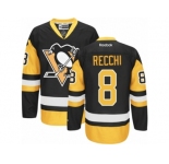 Youth Reebok Pittsburgh Penguins #8 Mark Recchi Premier Black Gold Third NHL Jersey