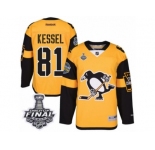 Youth Reebok Pittsburgh Penguins #81 Phil Kessel Premier Gold 2017 Stadium Series 2017 Stanley Cup Final NHL Jersey
