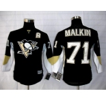 youth nhl pittsburgh penguins #71 malki black