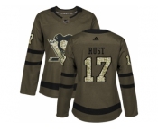 Women Adidas Pittsburgh Penguins #17 Bryan Rust Green Salute to Service Stitched NHL Jersey