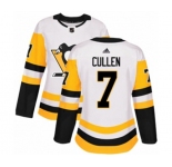 Women Adidas Pittsburgh Penguins #7 Matt Cullen Authentic White Away NHL Jersey