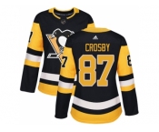Women Adidas Pittsburgh Penguins #87 Sidney Crosby Black Home Authentic Stitched NHL Jersey