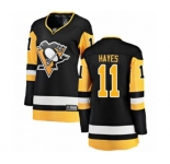 Women Pittsburgh Penguins #11 Jimmy Hayes Authentic Black Home Fanatics Branded Breakaway NHL Jersey
