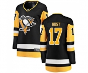 Women Pittsburgh Penguins #17 Bryan Rust Fanatics Branded Black Home Breakaway NHL Jersey