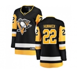 Women Pittsburgh Penguins #22 Matt Hunwick Fanatics Branded Black Home Breakaway NHL Jersey