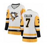 Women Pittsburgh Penguins #7 Matt Cullen Authentic White Away Fanatics Branded Breakaway NHL Jersey