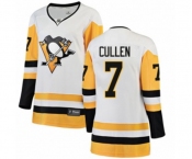 Women Pittsburgh Penguins #7 Matt Cullen Authentic White Away Fanatics Branded Breakaway NHL Jersey
