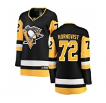 Women Pittsburgh Penguins #72 Patric Hornqvist Fanatics Branded Black Home Breakaway NHL Jersey