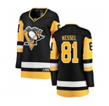 Women Pittsburgh Penguins #81 Phil Kessel Fanatics Branded Black Home Breakaway NHL Jersey