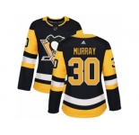 Women's Adidas Pittsburgh Penguins #30 Matt Murray Premier Black Home NHL Jersey