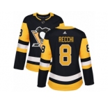 Women's Adidas Pittsburgh Penguins #8 Mark Recchi Premier Black Home NHL Jersey