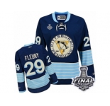 Women's Reebok Pittsburgh Penguins #29 Marc-Andre Fleury Premier Navy Blue Third Vintage 2017 Stanley Cup Final NHL Jersey