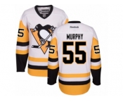 Women's Reebok Pittsburgh Penguins #55 Larry Murphy Premier White Away NHL Jersey