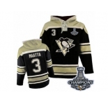 Men's Old Time Hockey Pittsburgh Penguins #3 Olli Maatta Premier Black Sawyer Hooded Sweatshirt 2017 Stanley Cup Champions