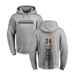 NHL Adidas Pittsburgh Penguins #24 Jarred Tinordi Ash Backer Pullover Hoodie