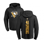 NHL Adidas Pittsburgh Penguins #41 Daniel Sprong Black Backer Pullover Hoodie