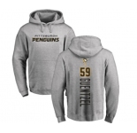 NHL Adidas Pittsburgh Penguins #59 Jake Guentzel Ash Backer Pullover Hoodie