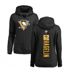 NHL Women Adidas Pittsburgh Penguins #62 Carl Hagelin Black Backer Pullover Hoodie